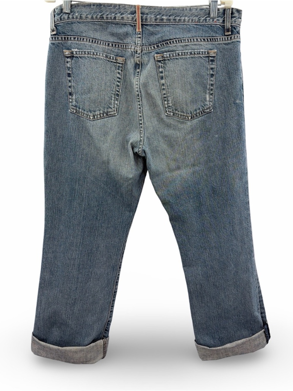 J. Crew Women’s Cuffed Straight Leg Light Blue Wash Button Fly Jeans Size 10 - Picture 3 of 10